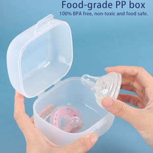 SUNSHING Travel Pacifier <b>Case</b> Silicone Soother Container Plastic Binky Box Baby <b>Dummy</b> <b>Case</b> Pacifier Cover Storage Organizer - Product Image 2