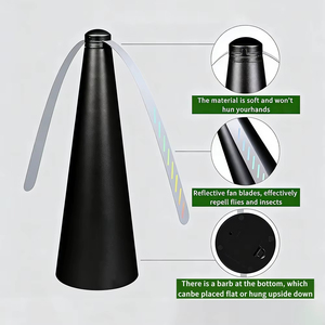 พัดลมไล่แมลงแบบพกพาสำหรับโต๊ะ ใช้ใบพัดแบบนุ่ม ไล่แมลงวัน ตัวต่อ และผึ้ง - Product Image 2