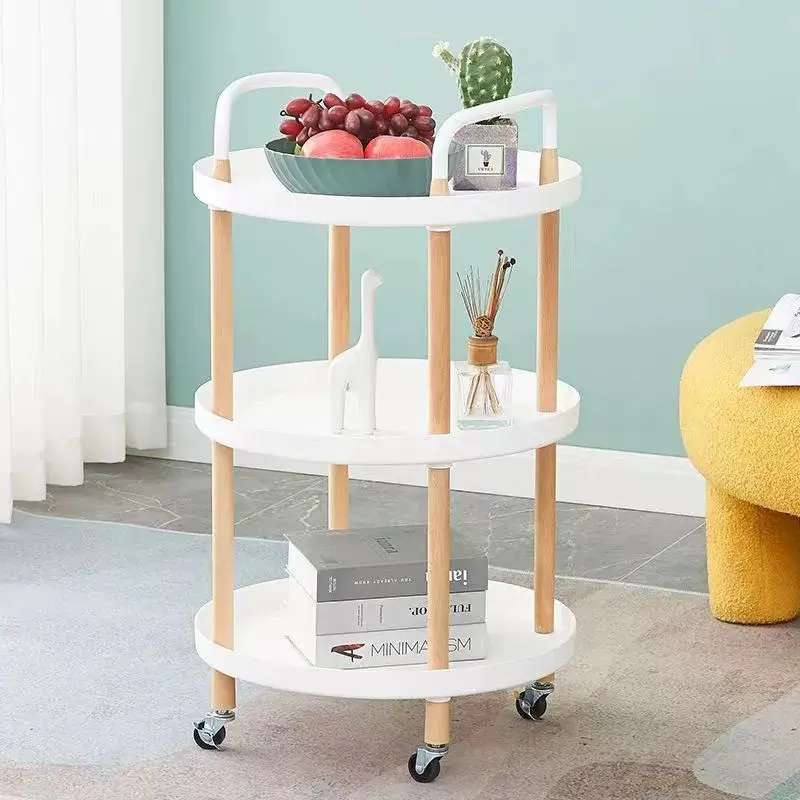 Der neue nordische stil einfache bewegliche trolley home küche wohnzimmer aufbewahrungsregale couchtischregale