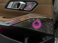 Pour BMW Série 3 G20 (entreaxe court) : Cache-haut-parleur lumineux pour éclairage d'ambiance intérieur, grille de tweeter, coque de haut-parleur lumineuse 12V 10W