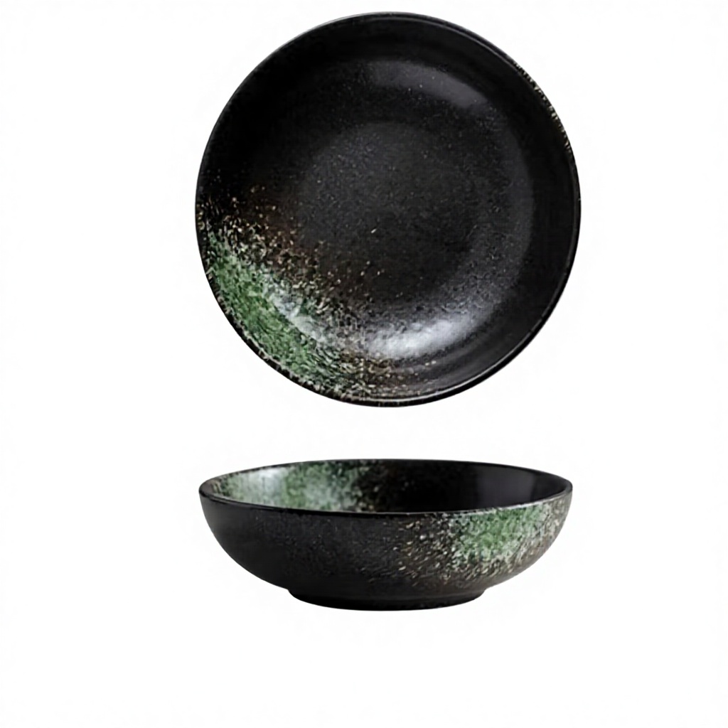 8 inch deep plate-green sen