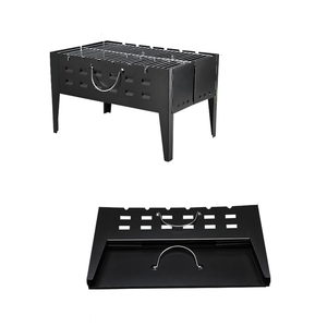 Rectangle churrasqueira a carvao Noir Alimentaire Cuisson Barbecue grill Pliant Charbon de bois barbecue Grills Extérieur - Product Image 5