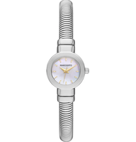 50 pièces MAROSERTO Montre pour femme avec logo personnalisé, petite montre élégante en acier inoxydable à quartz avec bracelet unique