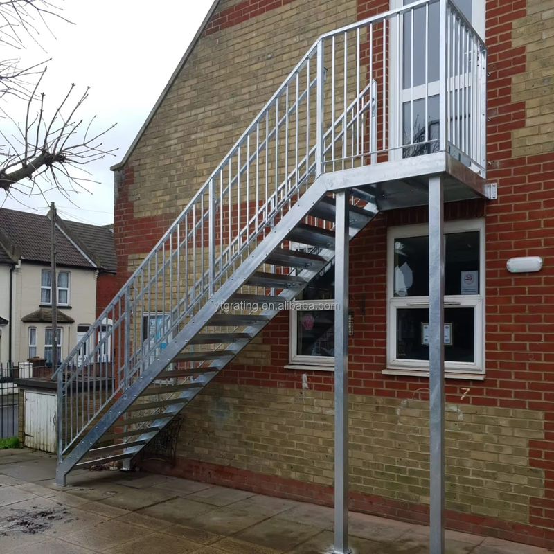 Galvanized Stair Treads Metal Staircase for