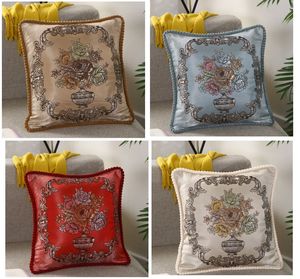 ปลอก<span class=keywords><strong>หมอน</strong></span>อิงและ<span class=keywords><strong>หมอน</strong></span>อิงปักลายดอกไม้ยุโรป - Product Image 3