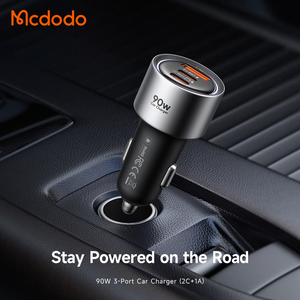 Caricabatterie da auto Mcdodo 311 90W 2C1A - Doppia ricarica rapida USB-C da 45W, supporta <span class=keywords><strong>SFC</strong></span> 2.0, in metallo con protezione da sovraccalore per i viaggi - Product Image 2