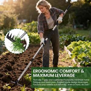 เครื่องมือกำจัดวัชพืชสแตนเลสพร้อมใบเลื่อย - ด้ามจับแบบถอดได้ 4 ส่วนเพื่อการทำสวน งานสนาม และกำจัดวัชพืชได้อย่างง่ายดาย - Product Image 3