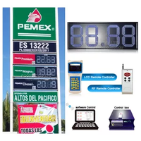 Letrero de Precio de Combustible de Doble Cara y Pantalla LED Grande de 7 Segmentos para Estaciones de Servicio, Tablero de Precios para Exteriores