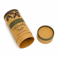 Emballage personnalisé en tube de papier biodégradable de qualité alimentaire pour le thé, le café, les épices en poudre, conteneur en carton cylindrique