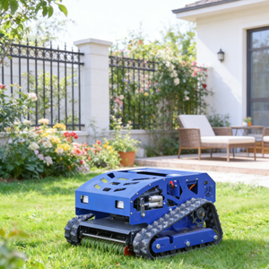 Robot désherbeur tout-terrain sur chenilles autopropulsé à essence avec surveillance à distance, qualité industrielle, coupe de 550 mm - Product Image 2