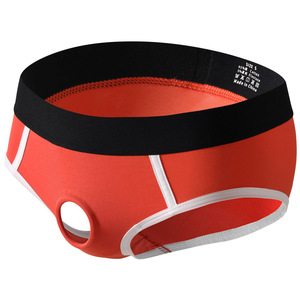Ropa interior de punto sexy para <span class=keywords><strong>hombres</strong></span> con inserciones vibratorias Estampado de anillo de silicona sin quitarse para homosexuales - Product Image 4