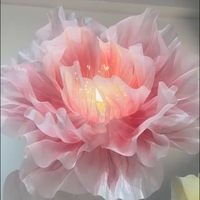 Décoration géante LED en forme de fleur pour l'entrée de mariage, la cabine photo et le jardin féerique