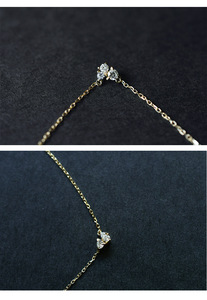 Delicado Collar Gargantilla con Pequeño Dije de <span class=keywords><strong>CZ</strong></span>, Bañado en Oro de 14K y Plata de Ley 925 para Mujer - Product Image 5
