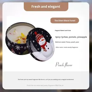 Bougie aromathérapeutique de Noël à succès, en boîte de conserve, forme de boule, parfums personnalisés, arôme agréable, aromathérapie artisanale, <span class=keywords><strong>cire</strong></span> de paraffine - Product Image 6