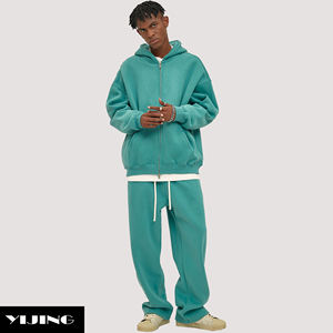 Ensemble de sweats à capuche classiques personnalisés pour hommes Sifot Wholesale, 400 g/m², coton surdimensionné, technique de broderie douce pour la peau, imprimé ODM - Product Image 2