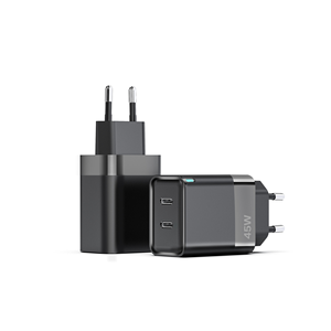 Cargador de Pared Ignífugo de 45W GaN con Doble USB C <span class=keywords><strong>PD3</strong></span>.<span class=keywords><strong>0</strong></span> PPS, Adaptador Rápido CE V0 con Enchufe EU, US, UK para Carga de Múltiples Dispositivos - Product Image 2
