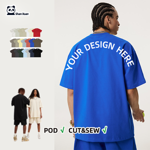 Unisex 100% cotone oversize t-shirt 305gsm peso massimo alto lusso vestibilità richiesta Logo di qualità <span class=keywords><strong>stampa</strong></span> sul retro da uomo DTG - Product Image 2