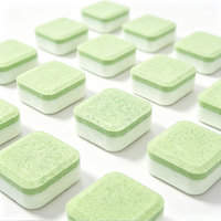 Tablettes Nettoyantes Écologiques pour Lave-linge 30-50% d'Ingrédients Actifs Éliminent les Odeurs et le Tartre Nettoyage en Profondeur Effervescent