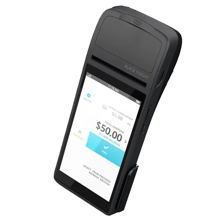 Tcang 5.5 بوصة 4g wifi NFC pos محمول الفواتير محطة epos نظام اللمس شاشة ماكينة تسجيل المدفوعات النقدية مع طابعة حرارية