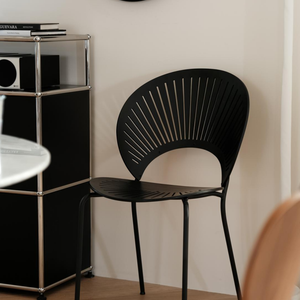 <span class=keywords><strong>Sedia</strong></span> da Pranzo Ecologica con Schienale Alto, Gambe in Metallo, Design Moderno Contemporaneo, <span class=keywords><strong>Sedia</strong></span> a Conchiglia per Bar e Hotel, Arredamento Ergonomico per Casa - Product Image 3