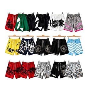 Custom 100% Cotton French Terry Acid-washed <b>Shorts</b>, Distressed Embroidered <b>Patch</b> Print, Sports Fleece Tracksuit, Unisex <b>Shorts</b> - Product Image 1