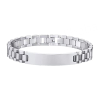 Brazalete de Acero Inoxidable para Hombre, con Logotipo Personalizado, Correa de Reloj, Cadena de Mano