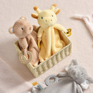 Wolife pabrik desain asli selimut keamanan bayi lembut hewan kartun handuk bayi handuk nyaman tidur lucu handuk menenangkan - Product Image 4