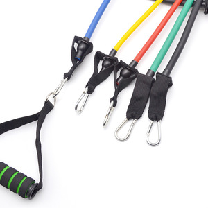 11-Pcs 150lbs Tubes de tonification à résistance lourde Bande élastique d'entraînement <span class=keywords><strong>Bandes</strong></span> de <span class=keywords><strong>latex</strong></span> de <span class=keywords><strong>fitness</strong></span> - Product Image 5