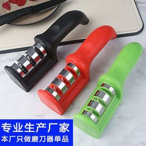 Aiguiseur de couteaux manuel ovale en bois, kit d'affûtage de couteaux, aiguiseur de couteaux diamanté à roulement en acier - Product Image 6