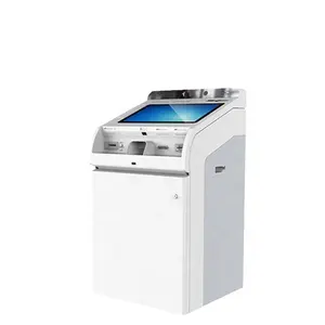 Smart teller machine self service ID registration residence permit check in kiosk with A4 laser printer card reader functions