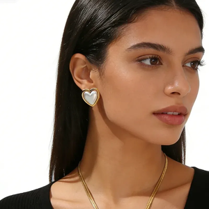 Pendientes Elegantes de Acero Inoxidable 304 con Baño de Oro, Diseño de Corazón, Mariposa, Flor y Formas Geométricas, con Estrellas, para Mujer - Product Image 3