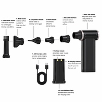 Souffleur d'air électrique rechargeable 160000 tr/min, nettoyeur d'écran sans fil pour ordinateur, clavier, PC, nettoyage de voiture, batterie 4000 mAh