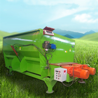 Mélangeur horizontal à double arbre TMR pour aliments du bétail, machine de mélange de rations totales pour élevages de bovins, ovins et porcins