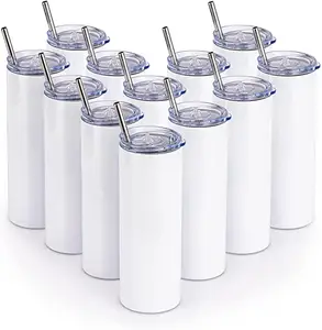 2022 New Double Wall Stainless Steel 20 Oz Straight Shimmer Sublimation Tumblers With Lids And Straw