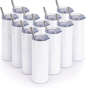 2022 New double wall stainless steel 20 oz straight shimmer sublimation tumblers with lids and straw
