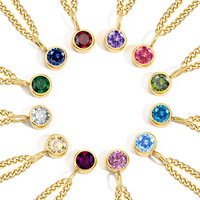 DIY 12 Constelaciones Birthstone Set Collar Zirconia Acero inoxidable Colgante Collar Aniversario Regalo de cumpleaños
