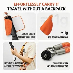 Custodia Protettiva Morbida Anti-Collisione KUPEM con Cordino per DJI Osmo Pocket 4P, con Chiusura a Strappo - Product Image 5