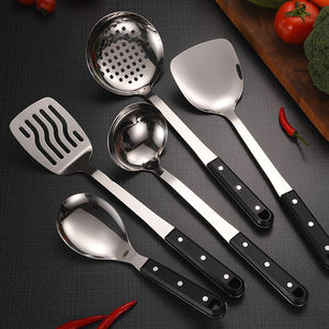Set di utensili da cucina mestolo zuppa Ustensiles De Cuisine En Inox in acciaio Inox utensili da cucina Set con manico in plastica - Product Image 3