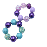 Lot de bijoux fantaisie en gros, plaqué or, avec perles colorées arc-en-ciel, pour enfants, bébés filles, fêtes et fiançailles