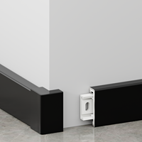 Plinthe murale en acier inoxydable brossé décorative, plinthe métallique sans sous-couche pour hôtel, bureau, école