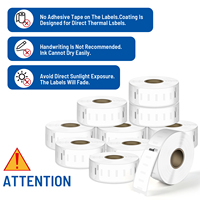 Étiquettes thermiques compatibles DYMO 30336 1"x2-1/8"(25x54mm), étiquettes adhésives blanches vierges 500 pièces/rouleau pour imprimante thermique