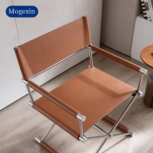 Sillón de Diseño Creativo en Cuero Italiano, Moderno, con Respaldo Sólido para Uso Comercial en Hoteles, Reclinable Negro - Product Image 2