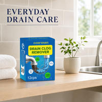 Zourunan - Desatascador de Drenajes para Uso Diario, 12 Unidades por Caja, Mantenimiento de Tuberías de Cocina y Baño, Venta al por Mayor, Marca Privada