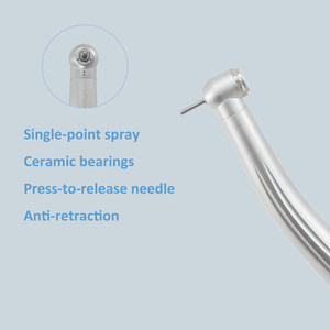Foshan Tandheelkundige Handstuk Hogesnelheids Turbine Drukknop Vier Gaten Kleine Kop Keramische Lager Tandheelkundig Implantaat - Product Image 6