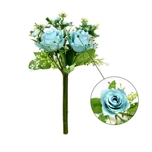 Beautiful Artificial Flowers rose Bride Holding for Wedding Home Party Table Decoration