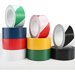 Có thể in màu vàng và màu đen <span class=keywords><strong>PVC</strong></span> sàn đánh dấu băng màu cảnh báo băng từ nhà sản xuất - Product Image 1