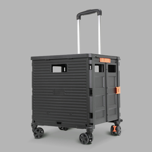 Chariots de courses pliables portables en plastique à 6 roues pour la plage, les supermarchés, vente en gros - Product Image 2