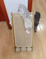 Leiben Planche à gratter pour chat en bois de sisal, murale, verticale, sans installation requise, résistante à l'usure et aux rayures