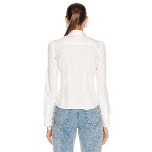 Respirable para mujer Blusa de manga larga, Lycra poliéster informal Floral elegante de moda 2021 - Product Image 3
