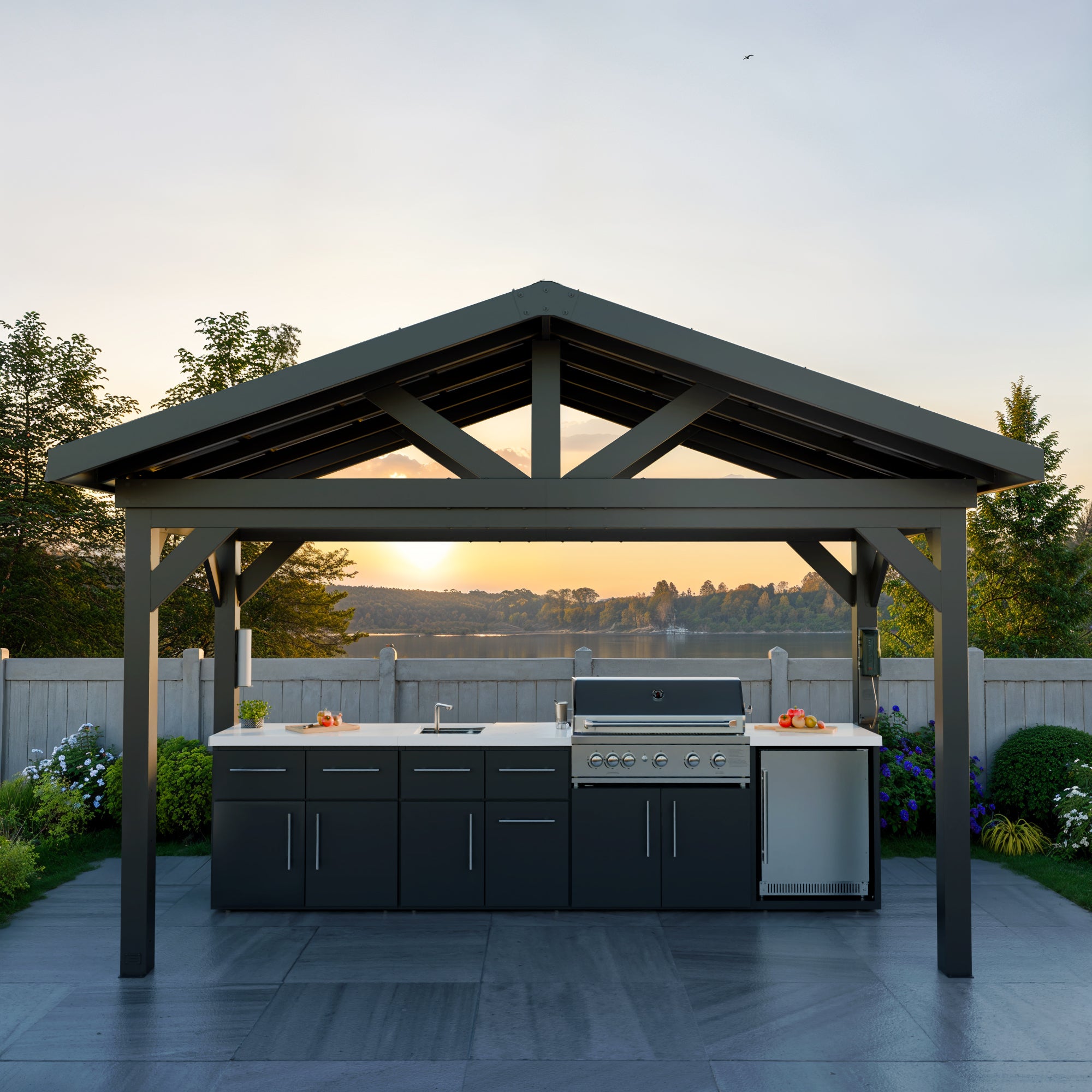 Modern Outdoor Diy Outdoor Kitchen With Pergola Prefab Grill